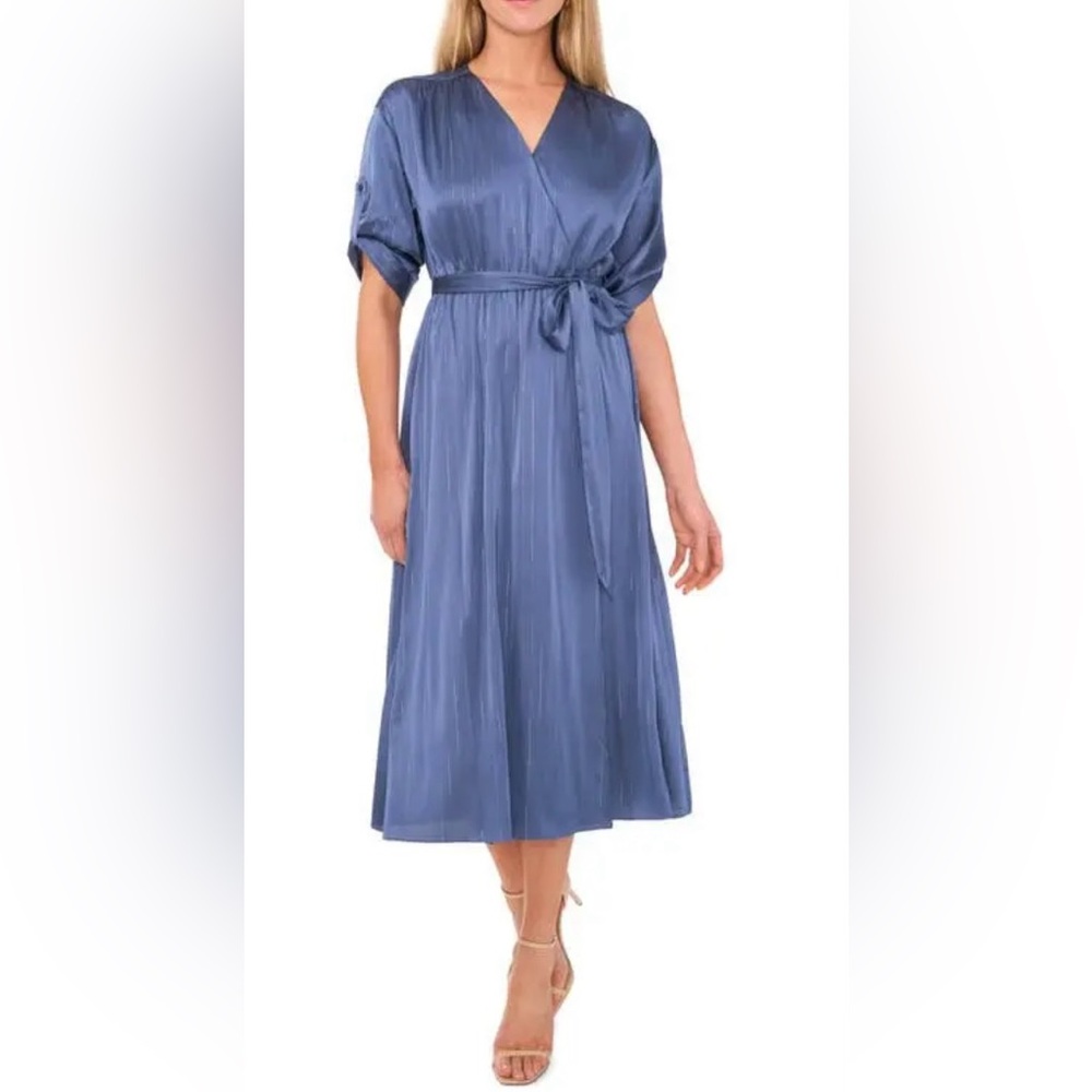 NWOT Halogen Women's Midi Dress in Indigo Blue